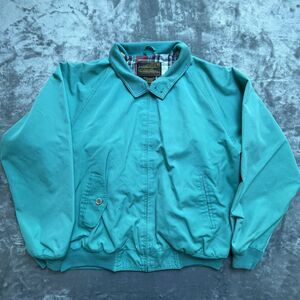 Vintage Eddie Bauer Jacket Mens Large Teal Turquoise Button Collar‎ Retro